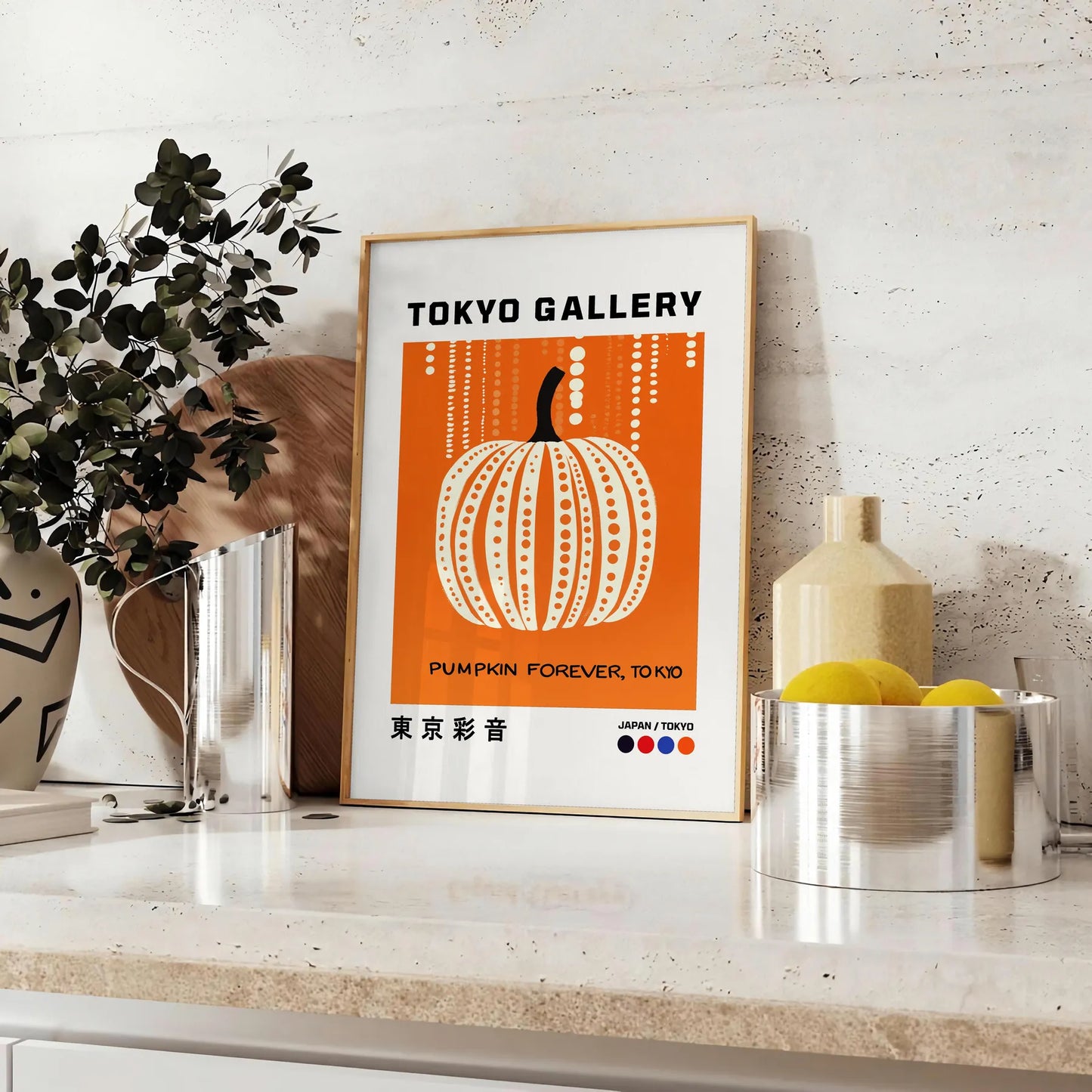 allure Pumpkin Forever Yayoi Kusama poster black white art lovers modern interiors captivating piece touch contemporary style space print look