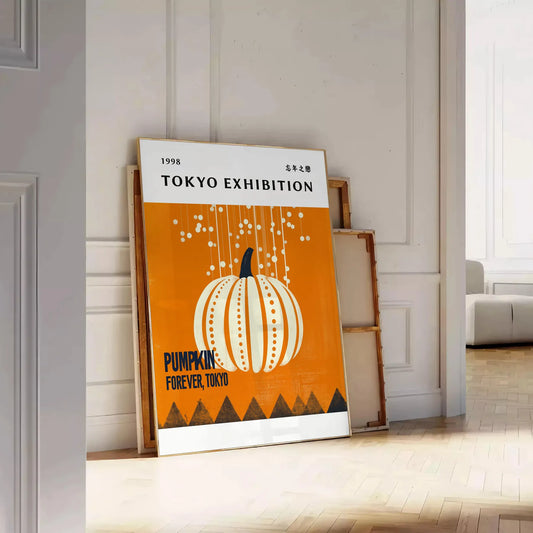 captivating world Yayoi Kusama Pumpkin Forever poster mesmerizing black green palette iconic style art lovers piece available framed