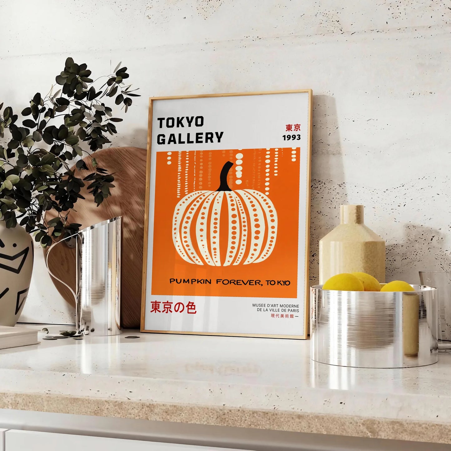 space artistic allure black white Pumpkin Forever Yayoi Kusama 8 poster iconic charm striking statement room decor today sizes available A4 cm A0