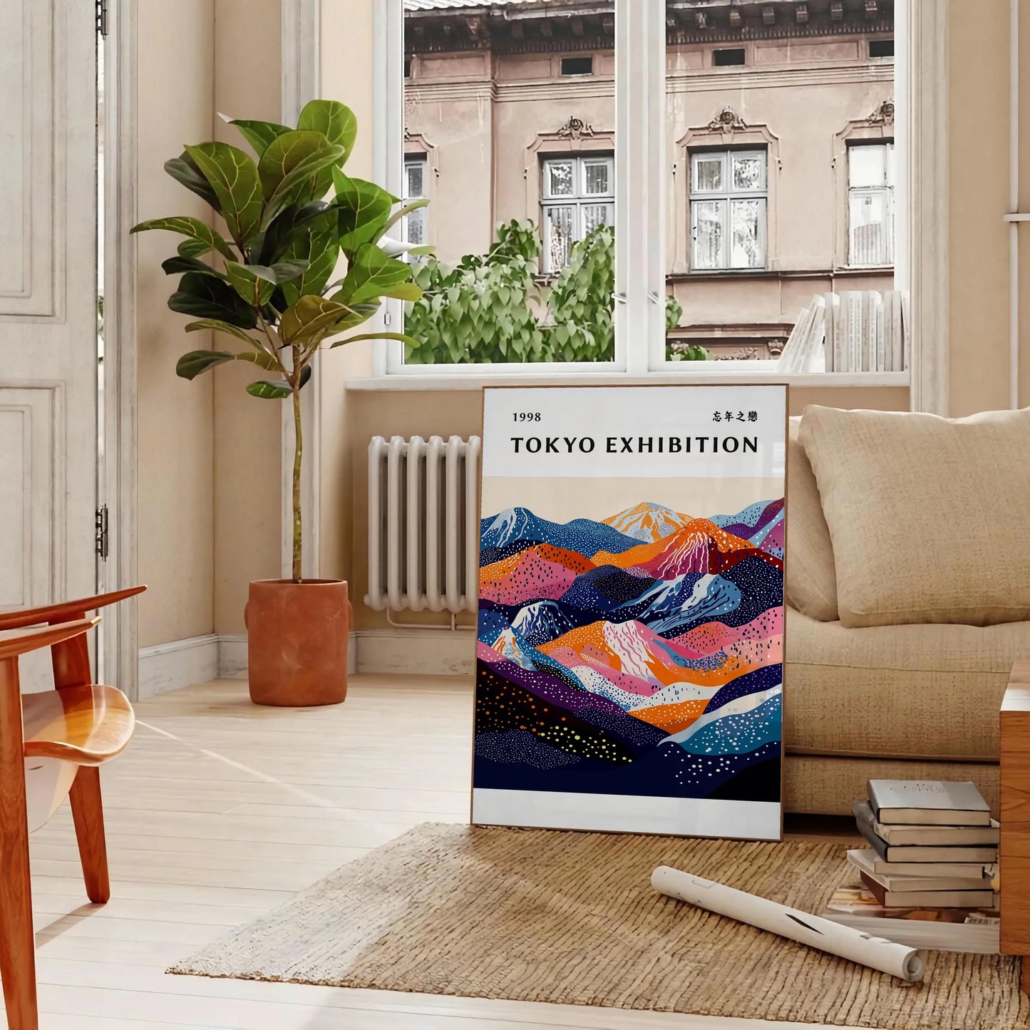 serene beauty Mount Fuji stunning black white poster perfect touch Japanese elegance space timeless allure cultural significance framed