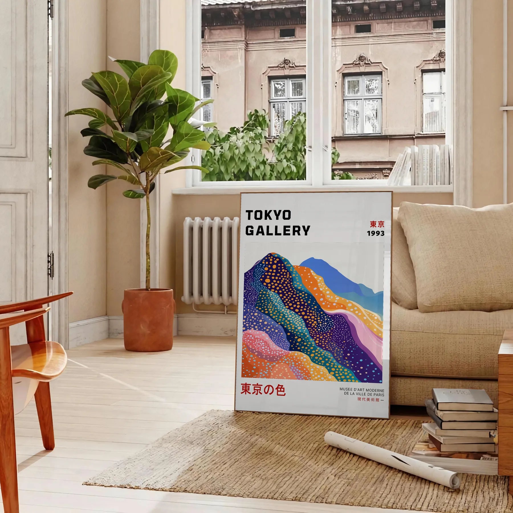 serene beauty Mount Fuji Japan 2 poster blue white hues touch Japanese elegance space decor stunning artwork print style