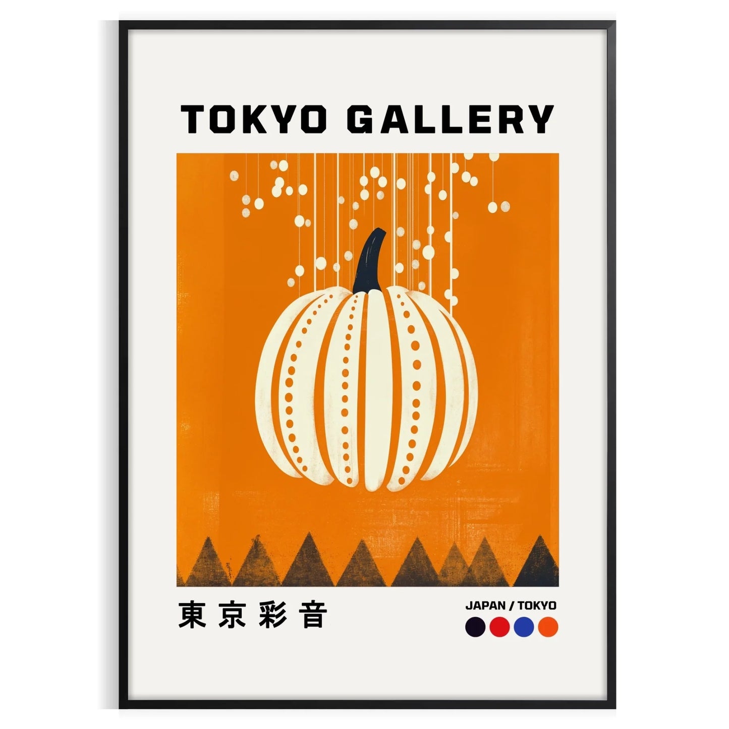 space Pumpkin Forever Yayoi Kusama poster bold black white tones art lovers iconic style vibrant creativity sizes A4 cm A0