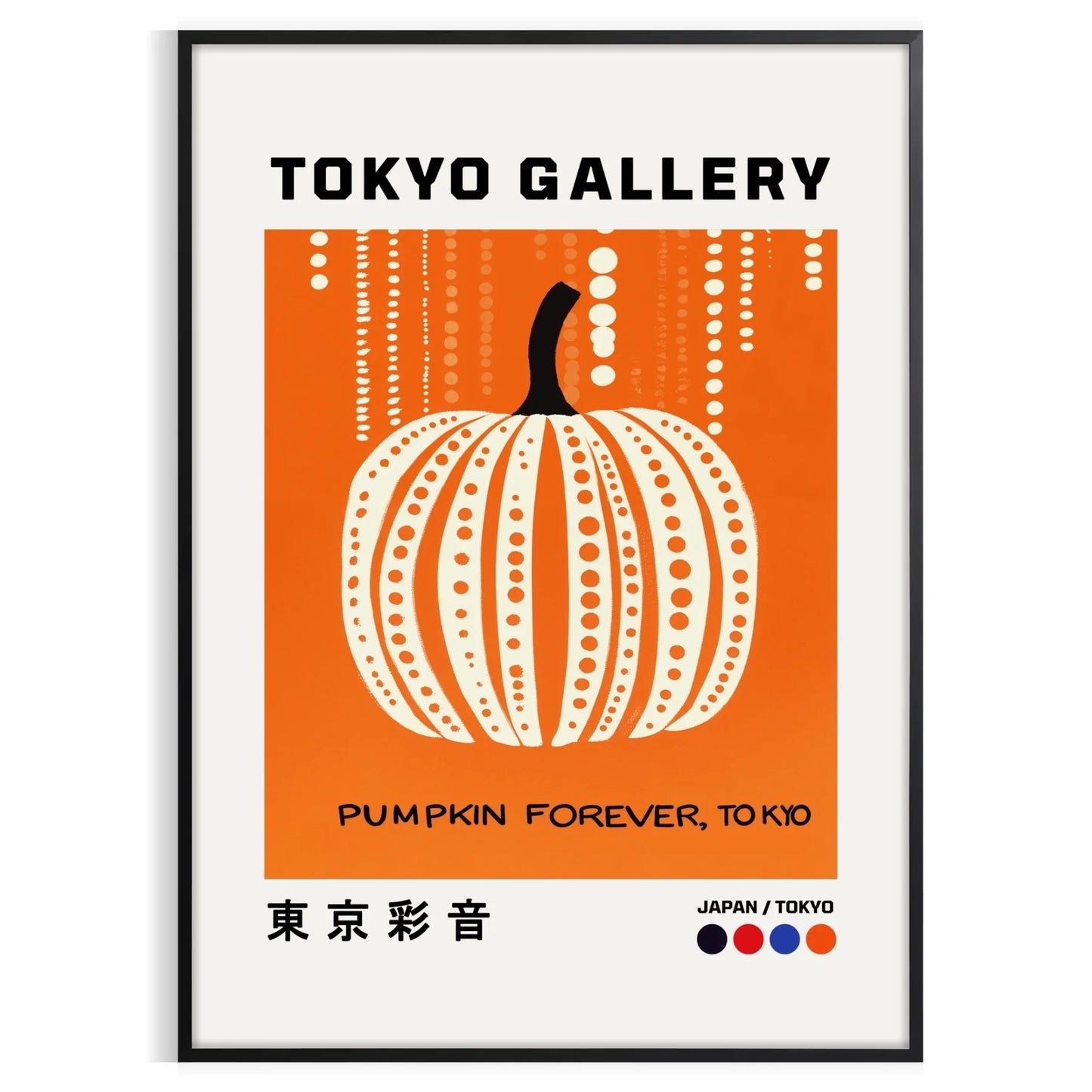 allure Pumpkin Forever Yayoi Kusama poster black white art lovers modern interiors captivating piece touch contemporary style space print look