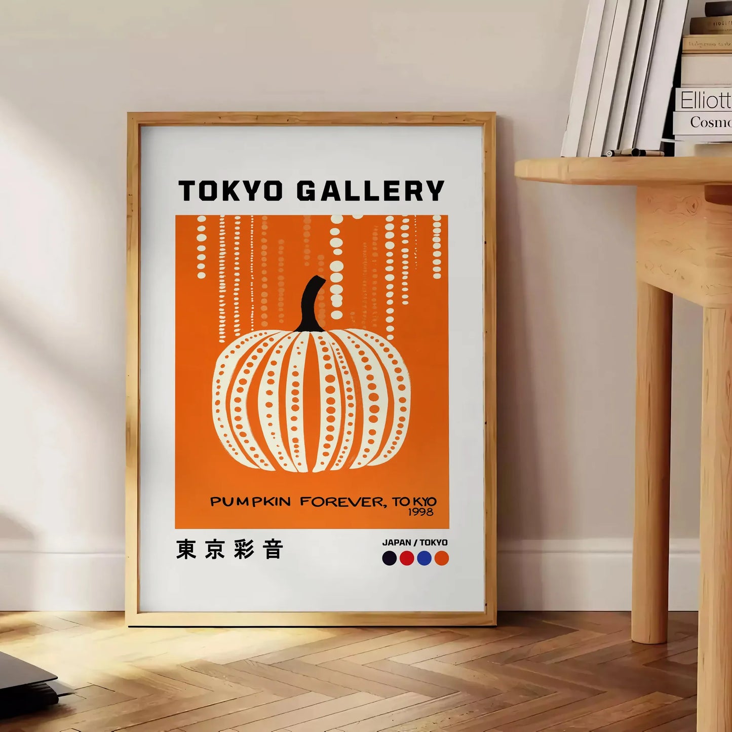 mesmerizing Pumpkin Forever Yayoi Kusama poster black white hues captivating artwork perfect art enthusiasts contemporary decor lovers statement sizes A4 cm A0