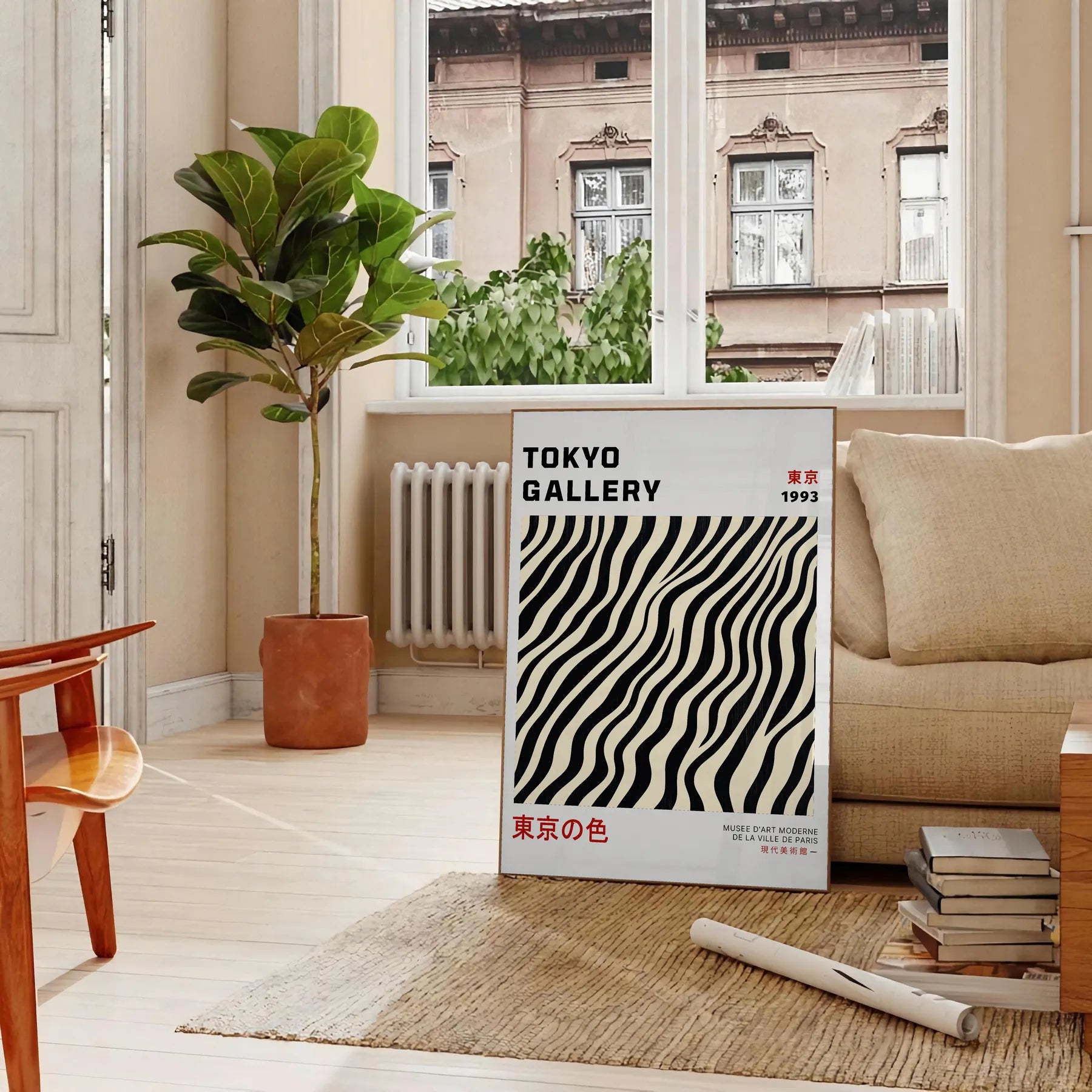 captivating world Yayoi Kusama Japanese poster balanced red gray hues art enthusiast collection piece touch garde space unframed options