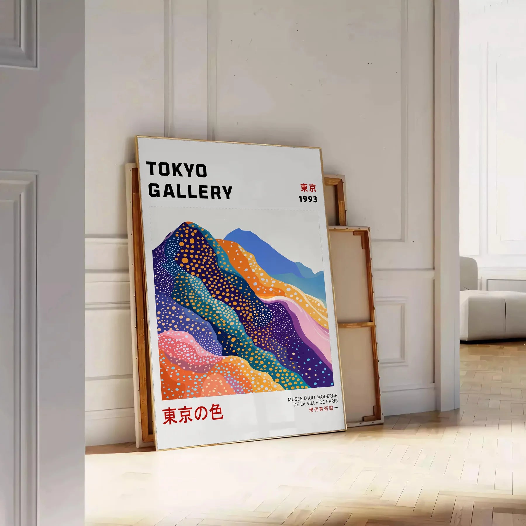 serene beauty Mount Fuji Japan 2 poster blue white hues touch Japanese elegance space decor stunning artwork print style